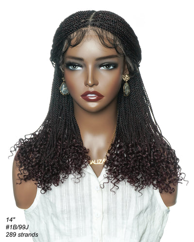 Tina - Small Head Friendly Senegalese Mini Twist Glueless Braided Wig (Small Cap Size for Petite Head)