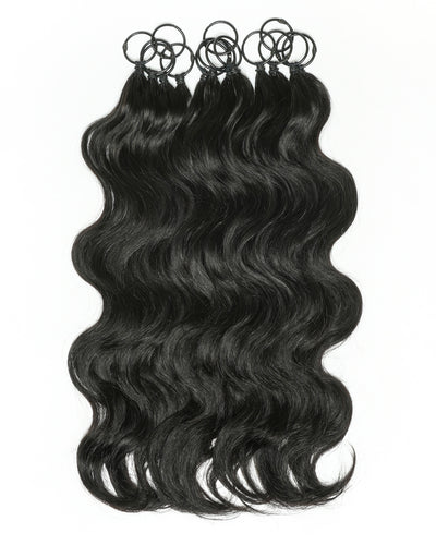 18" 100% Hand-Made Human Hair Feather Crochet Hair For Miracle Knots Hair Extensions