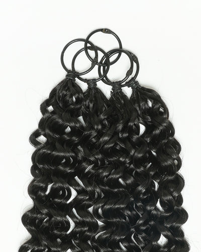 18" 100% Hand-Made Human Hair Feather Crochet Hair For Miracle Knots Hair Extensions