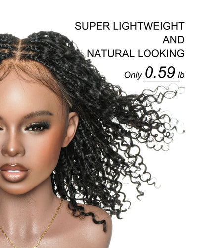 Nami Bob 12" - JALIZA Slip-On™ Water Wave Boho Box Braided Wig