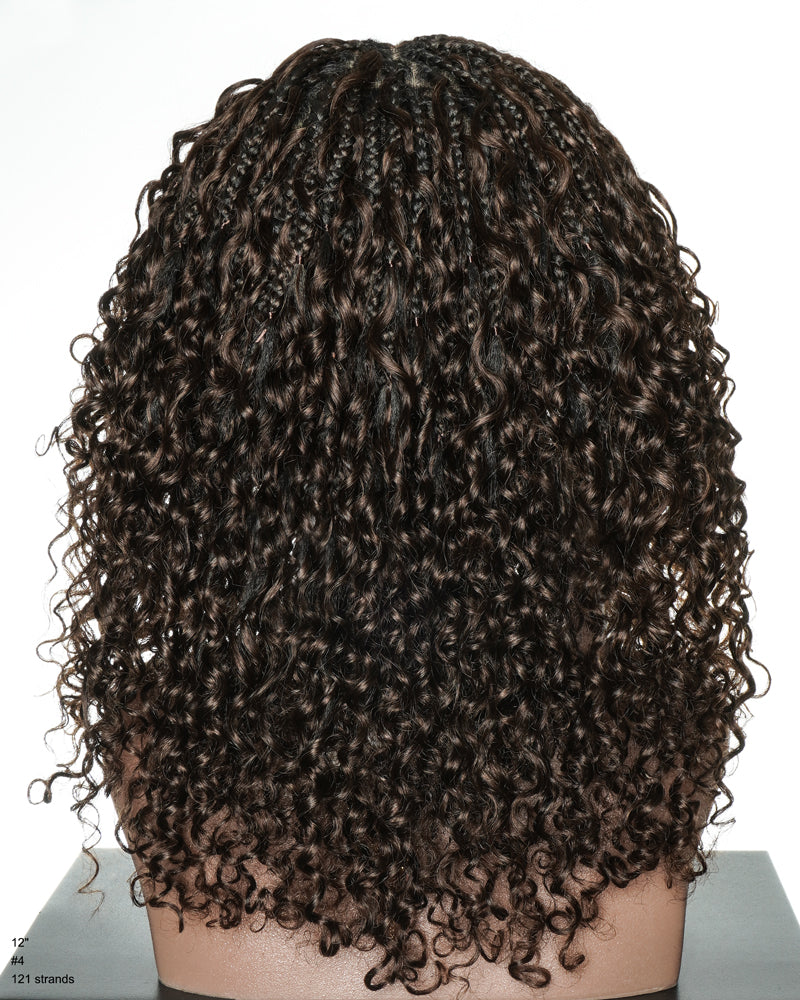 Nami Bob 12" - JALIZA Slip-On™ Water Wave Boho Box Braided Wig (Full Version)