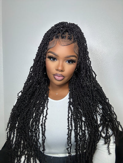 Pavana - Super Lightweight Passion Twist 28" Swiss HD Lace Full Lace Braided Wig 100 Strands