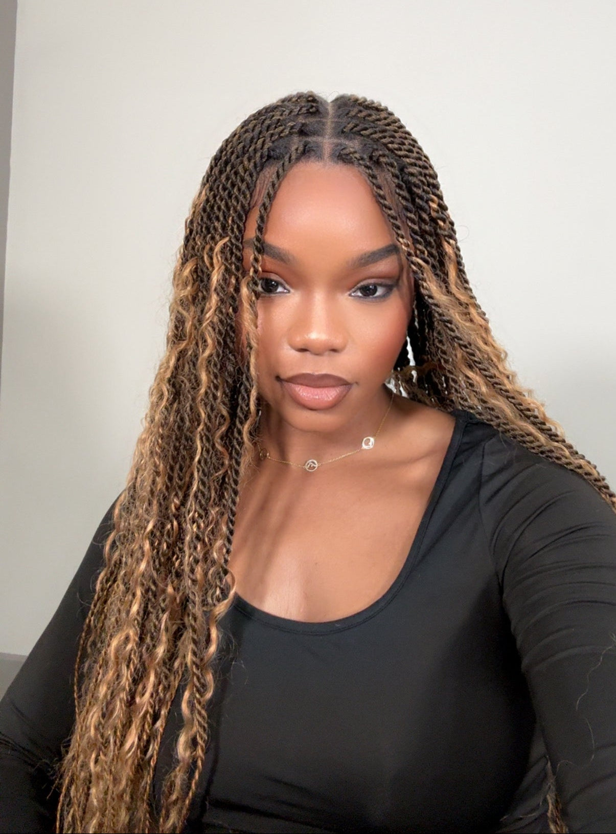 30 inches Honey Blond HD Lace Human Hair Boho Island Twist Braided Wig