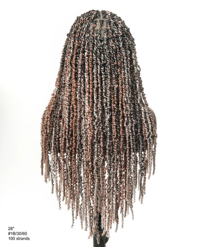 Pavana - Super Lightweight Passion Twist 28" Swiss HD Lace Full Lace Braided Wig 100 Strands