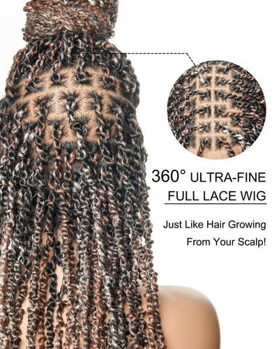 Pavana - Super Lightweight Passion Twist 28" Swiss HD Lace Full Lace Braided Wig 100 Strands