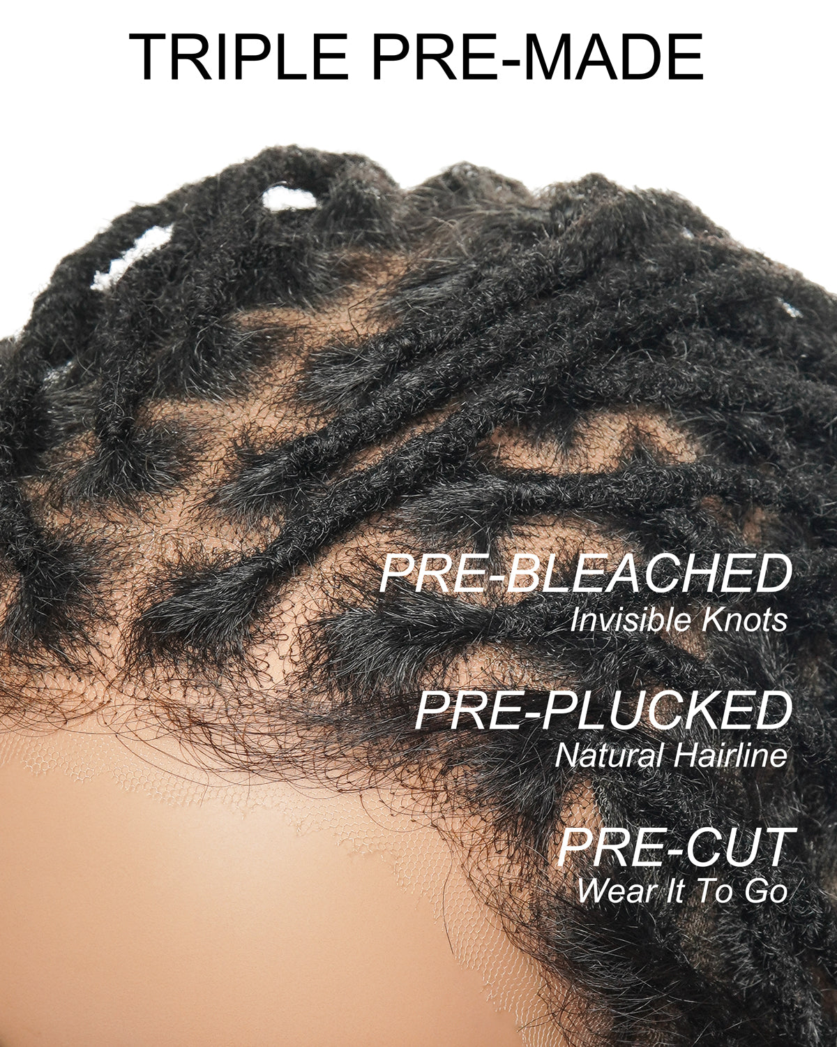 24" 100% Human Hair HD Full Lace Twist  Dreadlock Wig