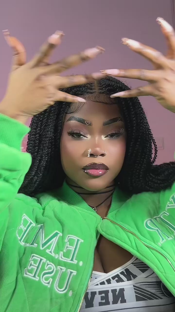 Pona - 14" Micro Passion Twist Swiss HD Full Lace Braided Wig