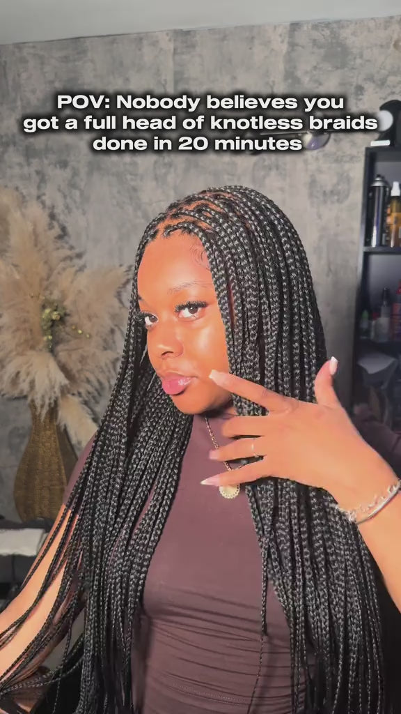 Load video: pre-bleached-box-braids