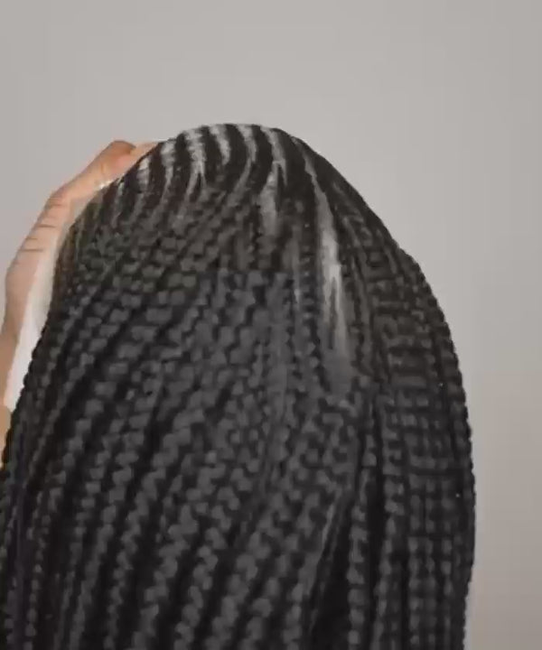 cornrow box braids wig video