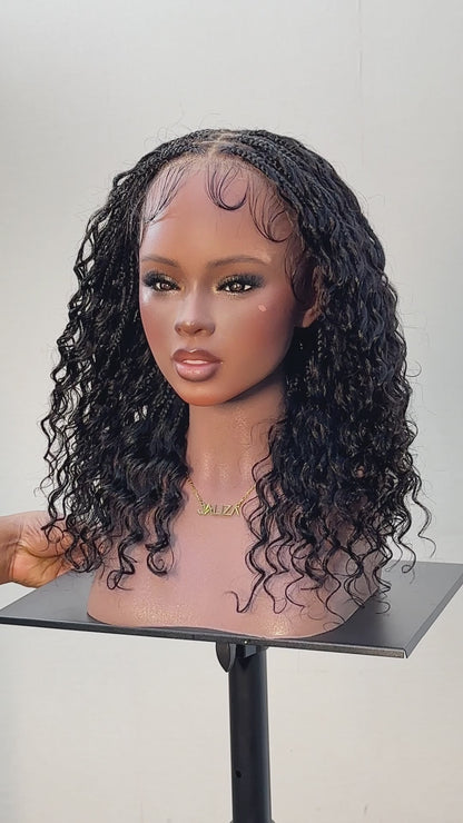 Nami 12" - JALIZA Slip-On™ Glueless Water Wave Pre Bleached HD Full Lace Braided Wig