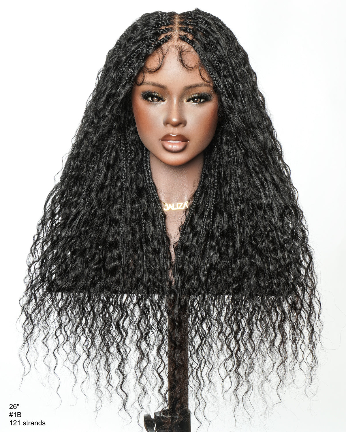 Raina - Small Head Friendly Wet & Wavy Boho Braided Wig (Small Cap Size for Petite Head)