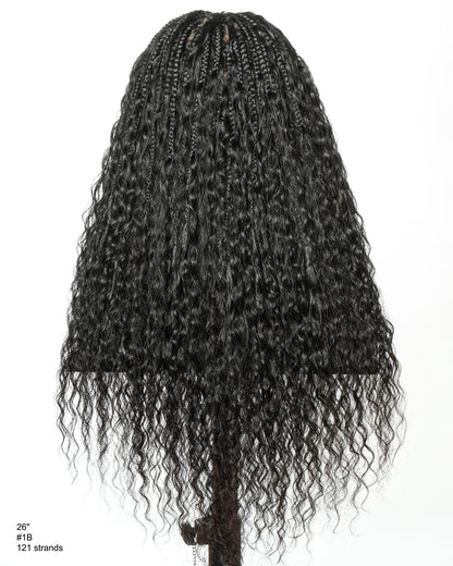Raina - Small Head Friendly Wet & Wavy Boho Braided Wig (Small Cap Size for Petite Head)