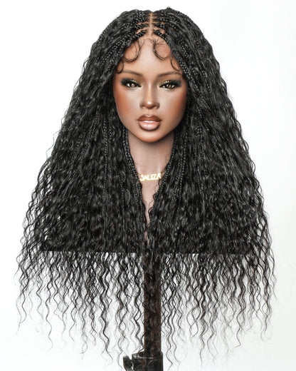 Raina - Small Head Friendly Wet & Wavy Boho Braided Wig (Small Cap Size for Petite Head)