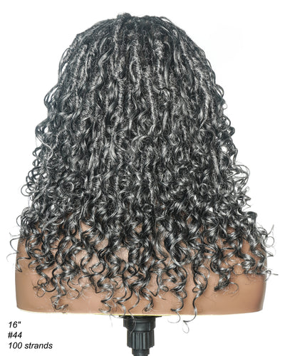 Salon-level Knotless Boho Locs Swiss HD Full Lace Human Hair Boho Curls Locs Wig