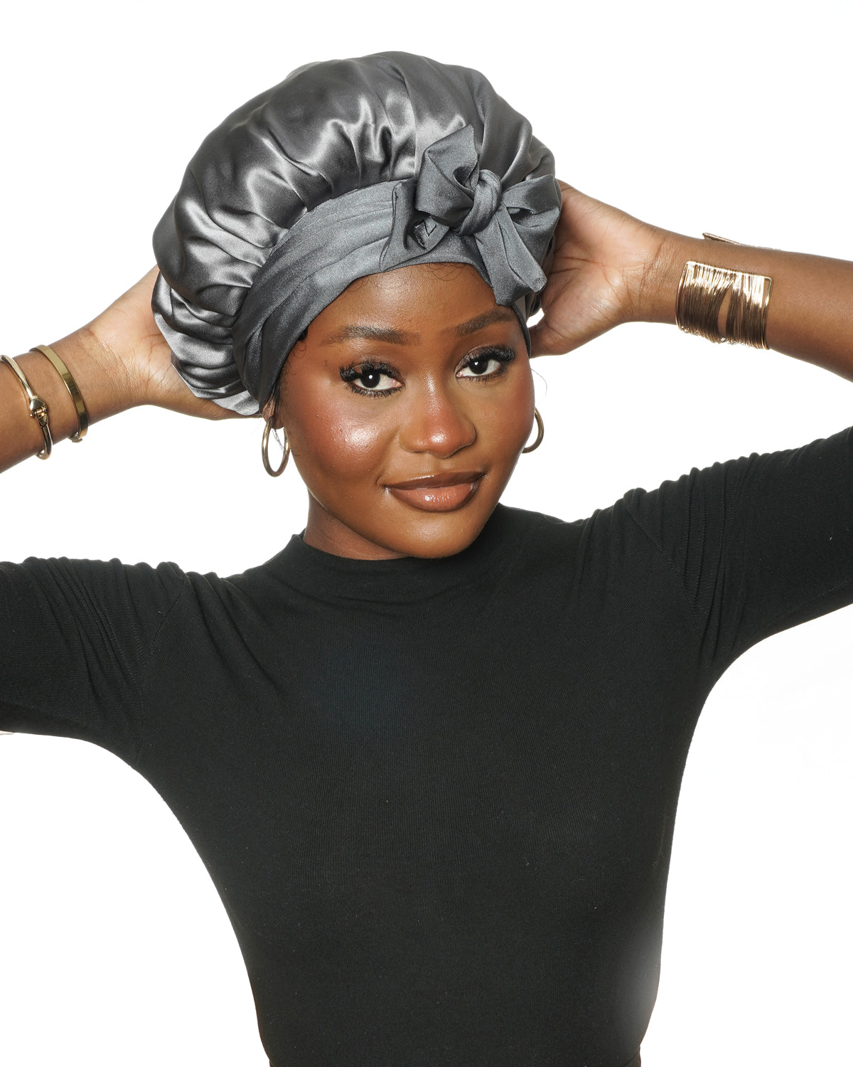 luxury silk sleep bonnet cap
