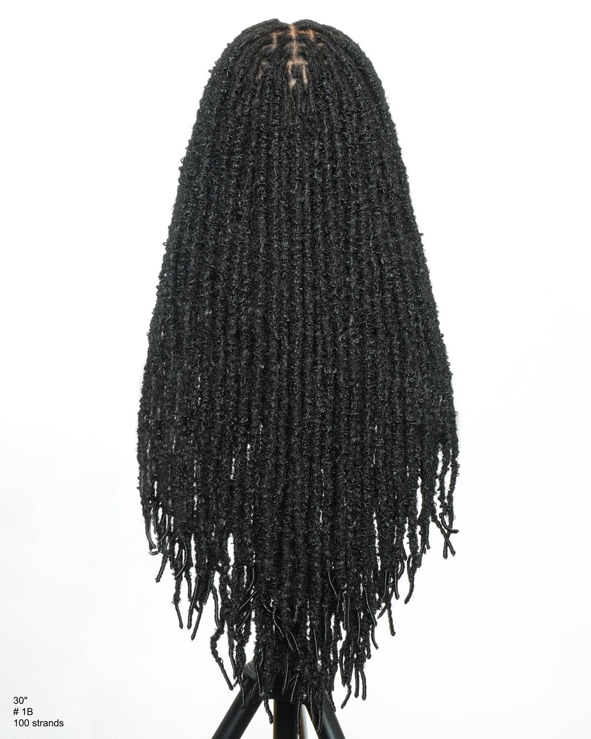 Soft And Distressed Faux Butterfly Locs Pre Bleached Swiss HD Full Lace Wig