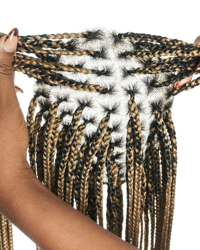 Knotless Braided Topper – HD Lace Micro Box Braid Crown Topper for Thinning Hair / Volume
