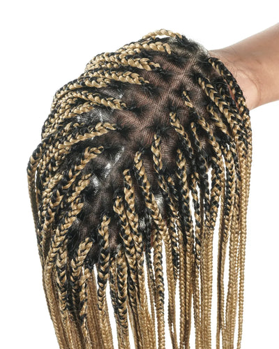 Knotless Braided Topper – HD Lace Micro Box Braid Crown Topper for Thinning Hair / Volume