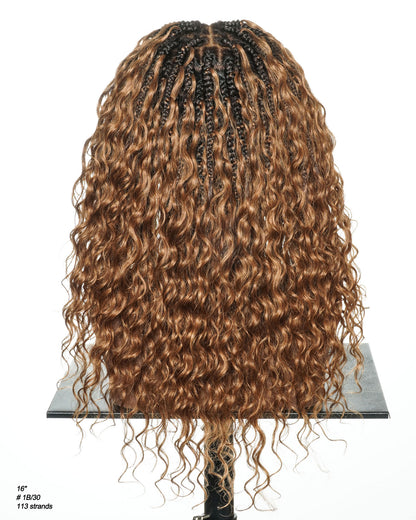 Vivi 16" - JALIZA Slip-On™ Glueless Swiss HD Full Lace Lightweight Version Human Hair Boho Box Braided Wig With C Cap Design And Stretchable Lace