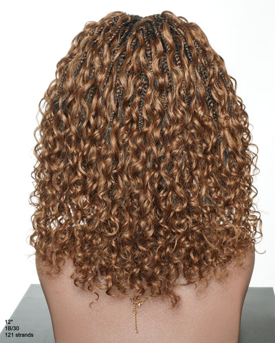 Nami 12" - JALIZA Slip-On™ Glueless Water Wave Pre Bleached HD Full Lace Braided Wig