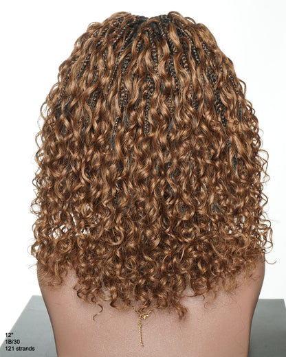 Slip-On™ Glueless 12" Water Wave Pre Bleached HD Full Lace Braided Wig