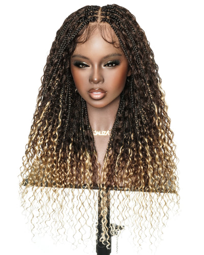 22" Slip-on™ Ombre 4/27 Water Wave Bora Bora Braided Wig
