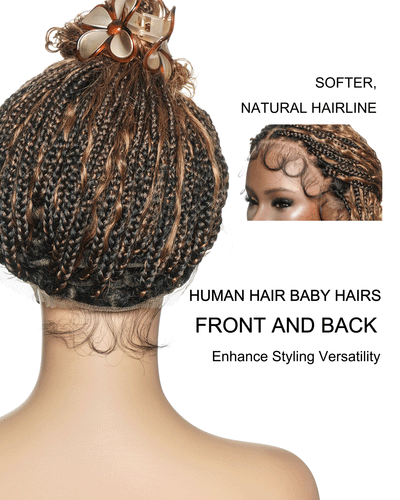 24 Inch Pre Bleached Water Wave Boho Box Braided Wig