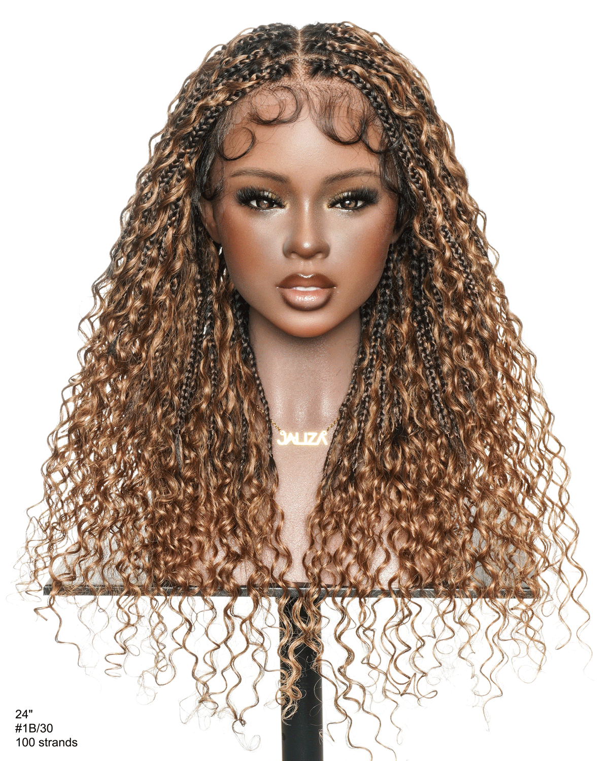 24 Inch Water Wave Boho Box Braided Wig