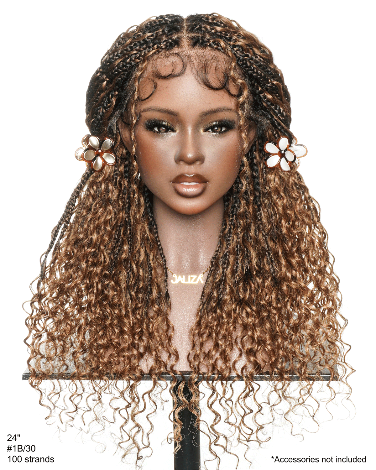 24 Inch Water Wave Boho Box Braided Wig